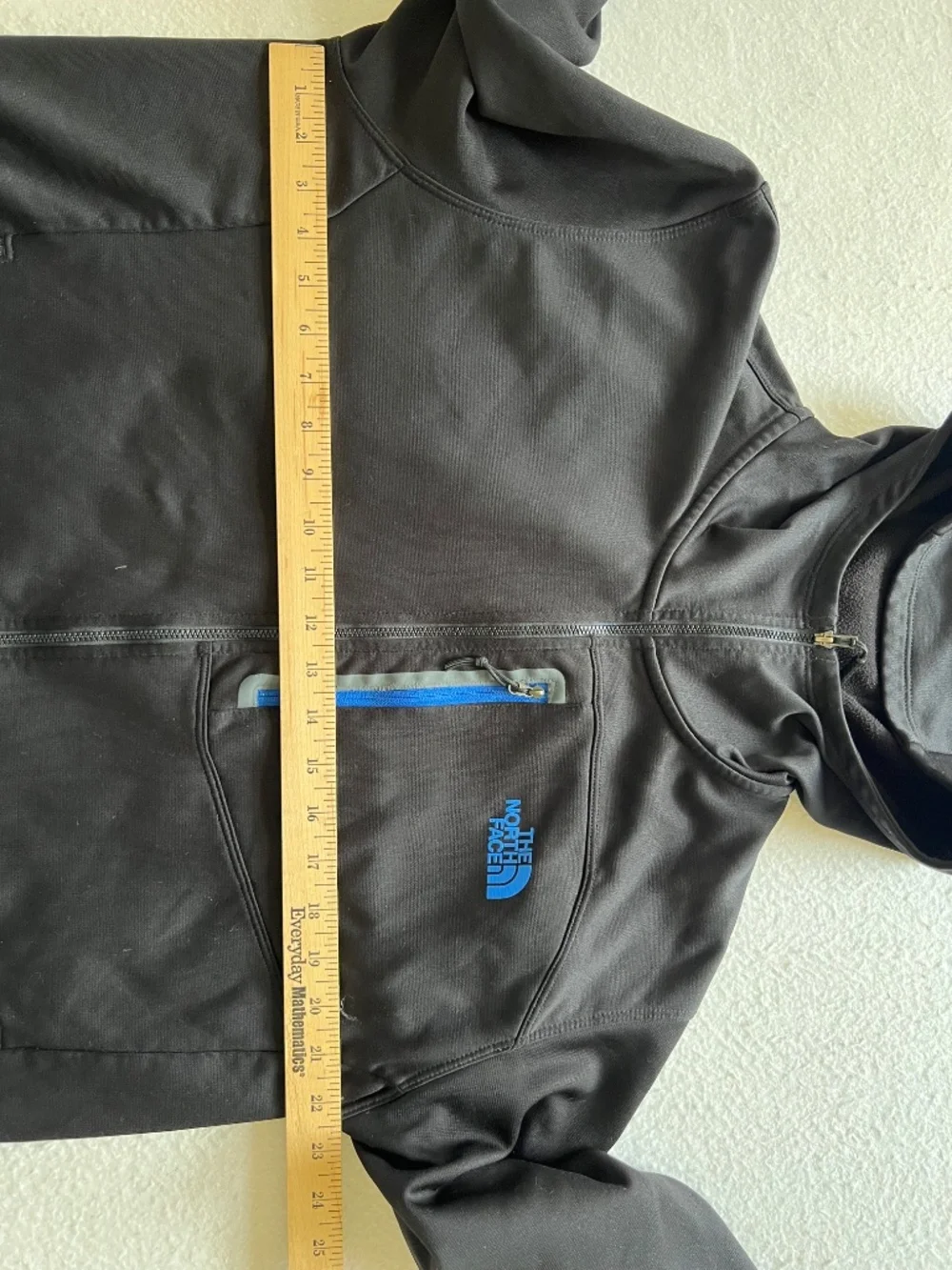 The North Face Canyonlands 1/2 Zip Pullover mens XL Black with Blue accent zip